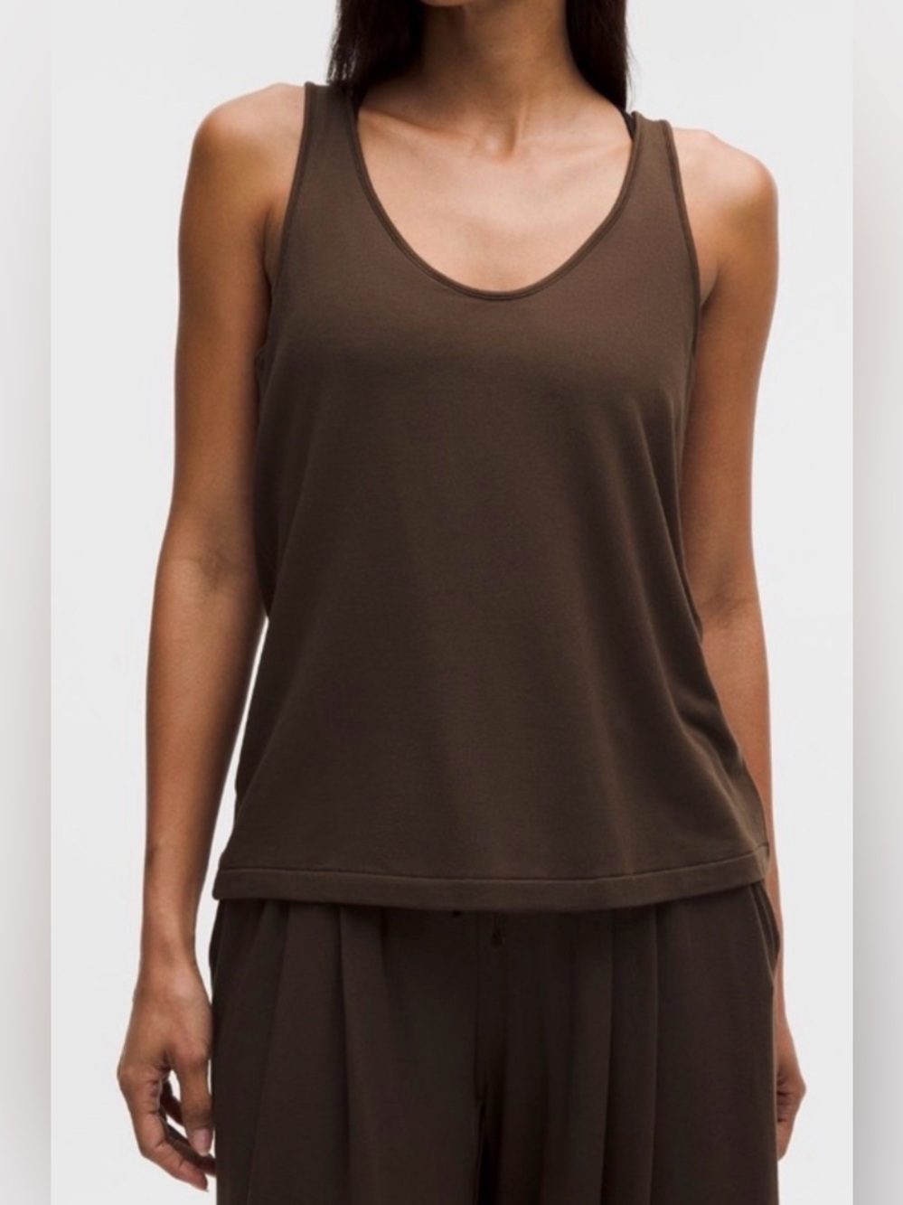 Lululemon BeCalm V-Neck Tank, Walnut Crunch - Large